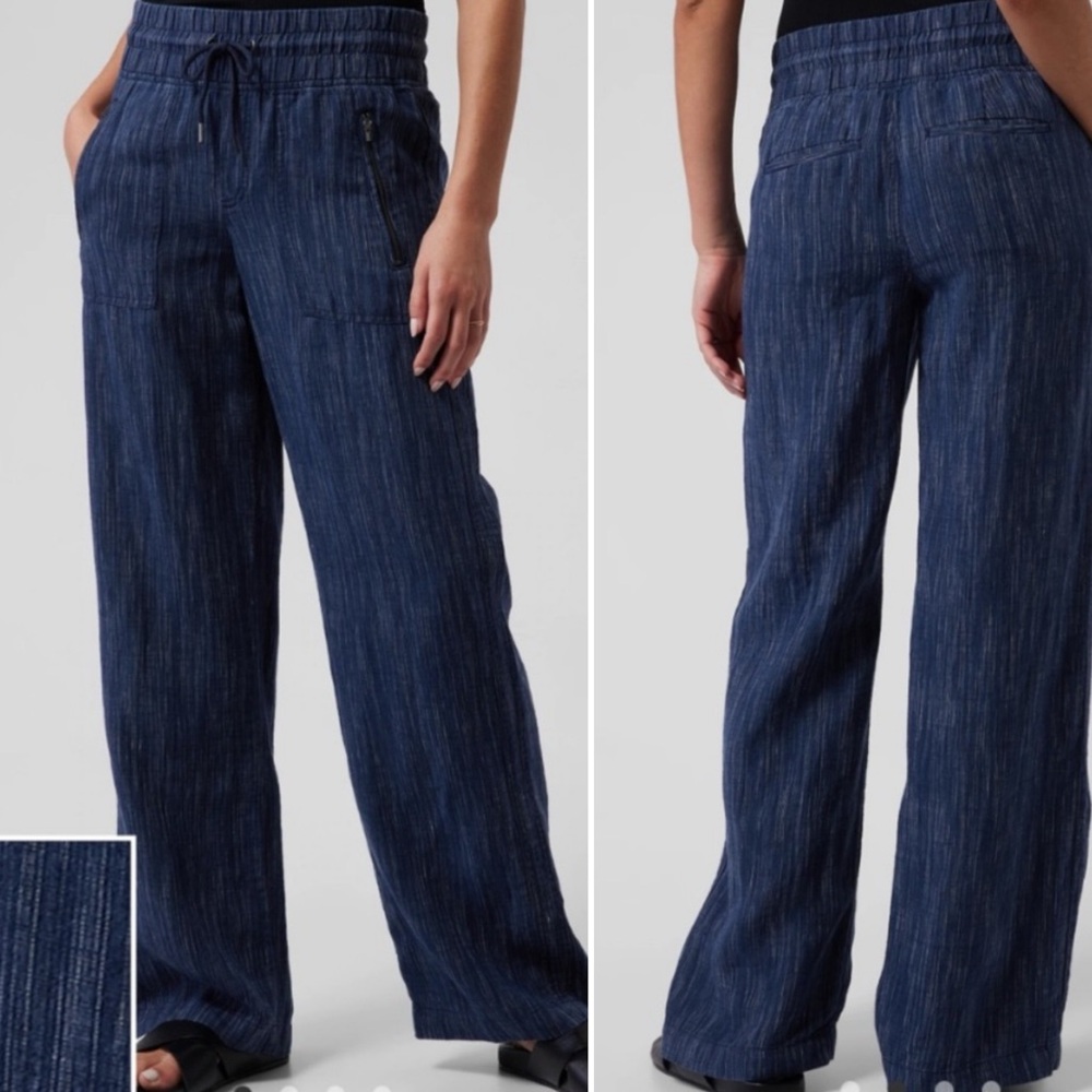 Athleta Blue Wide Leg Pants